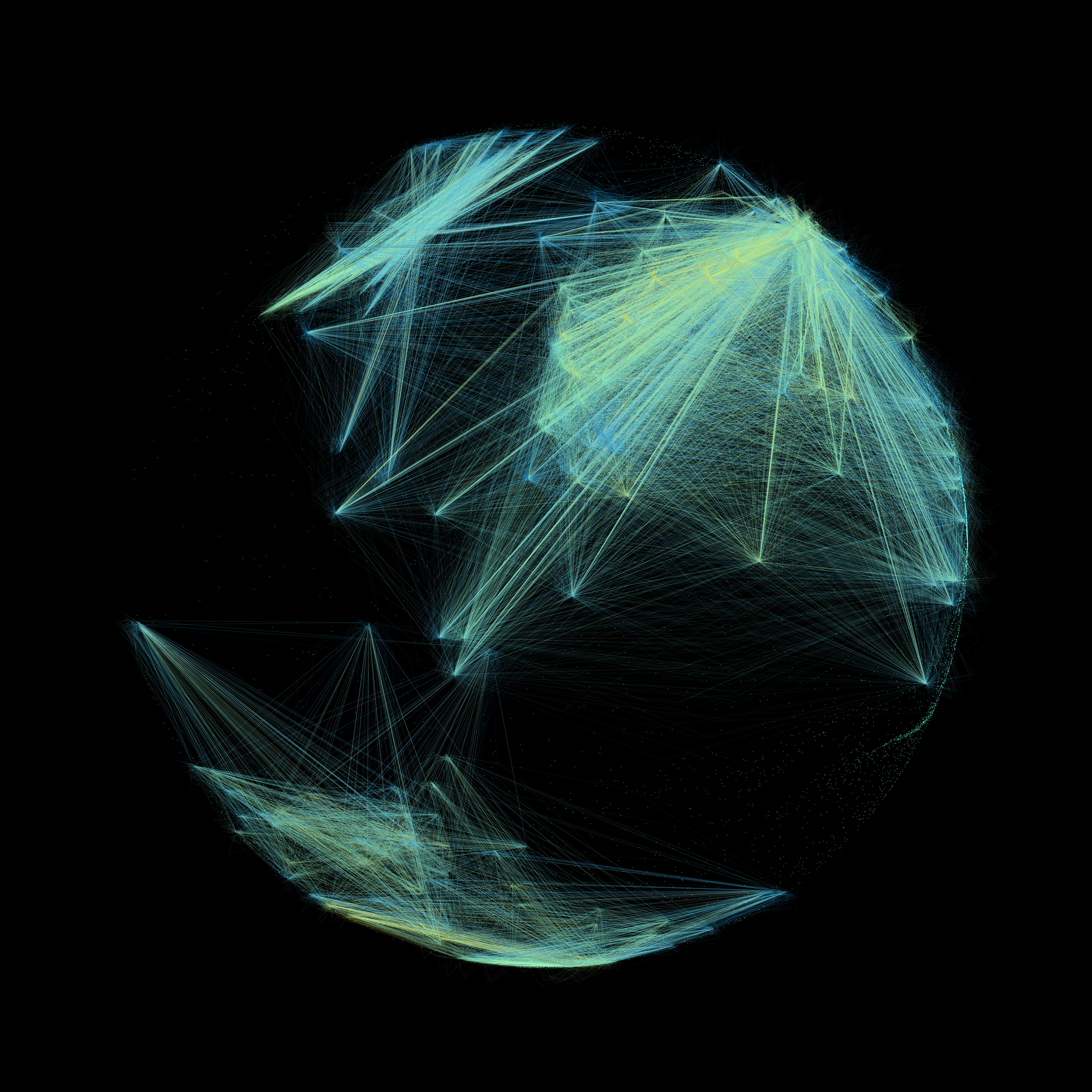 Connected lines globe